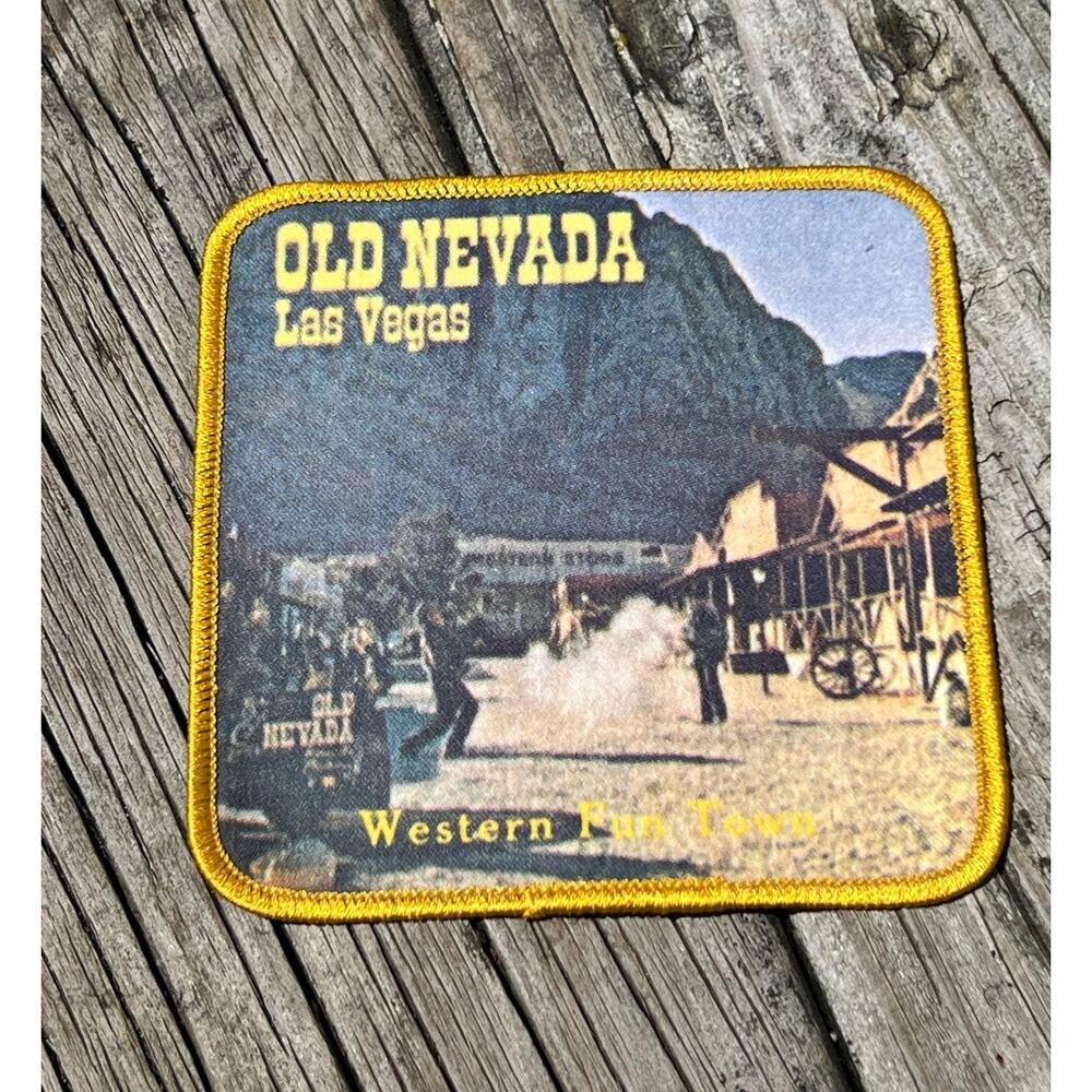 Vintage Old Nevada Las Vegas Photo Patch Bonnie Spring Western Fun Town Souvenir